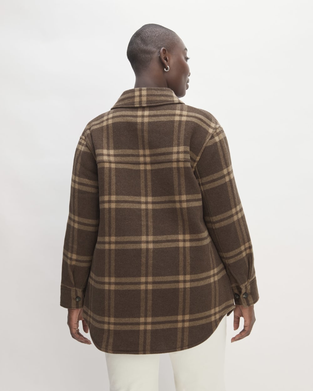 The Italian ReWool® Oversized Shirt Jacket | Brown / Camel