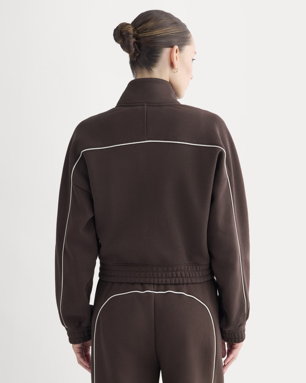 Luxe Fleece Track Jacket | Dark Chocolate