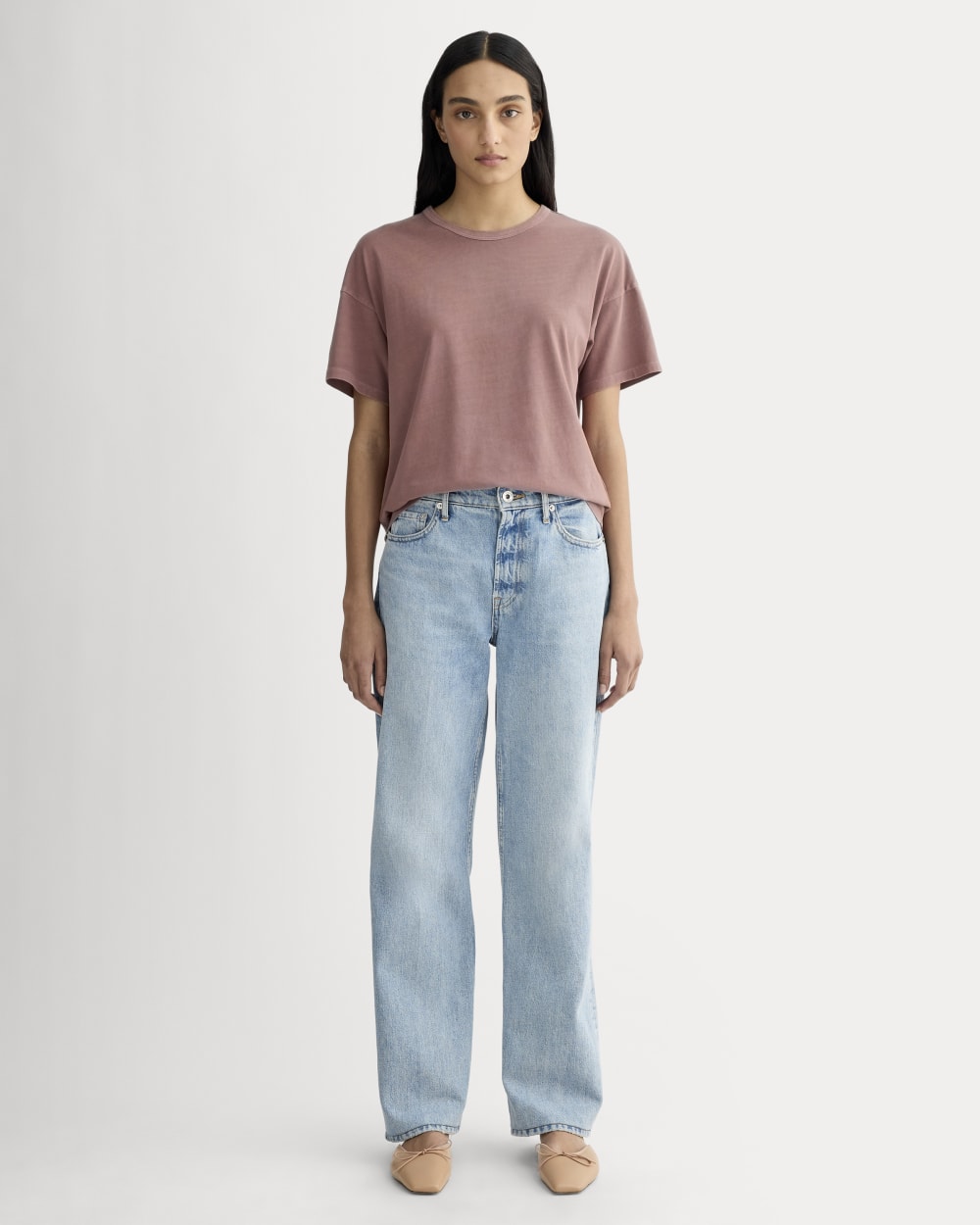 The Boyfriend Tee in Essential Cotton | Brown Garment Dye