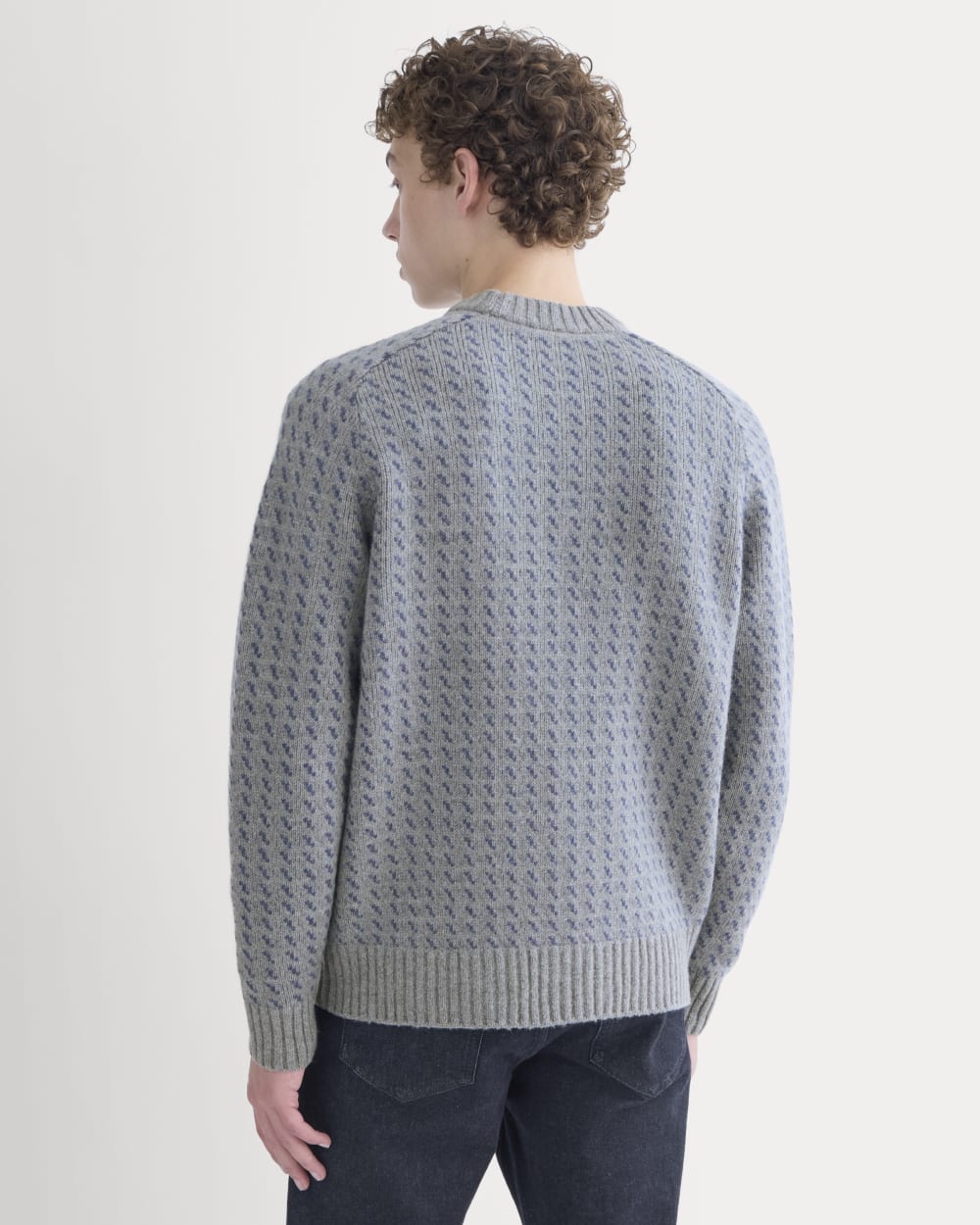 Wool Cashmere Nordic Crew | Vintage Heather Grey