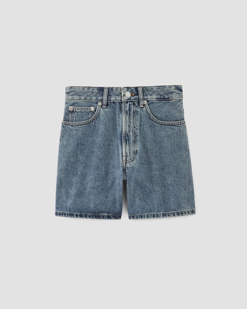 The A-Line Denim Short | Mid Blue