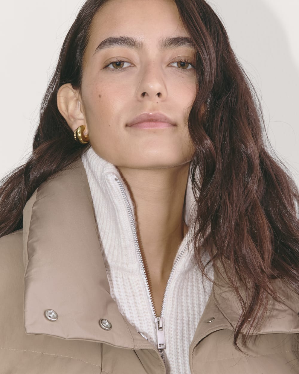 The Puffer Vest | Taupe Grey