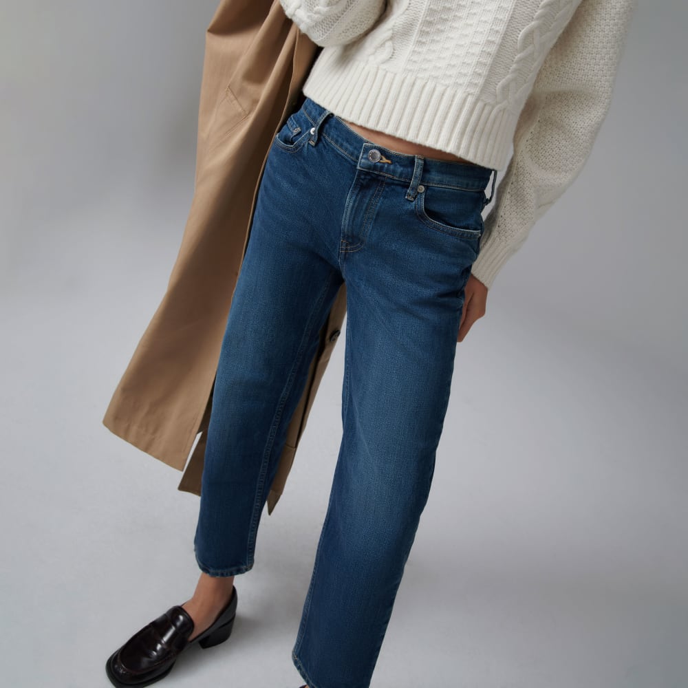 The Low-Rise Shortie Jean | Dark Ink