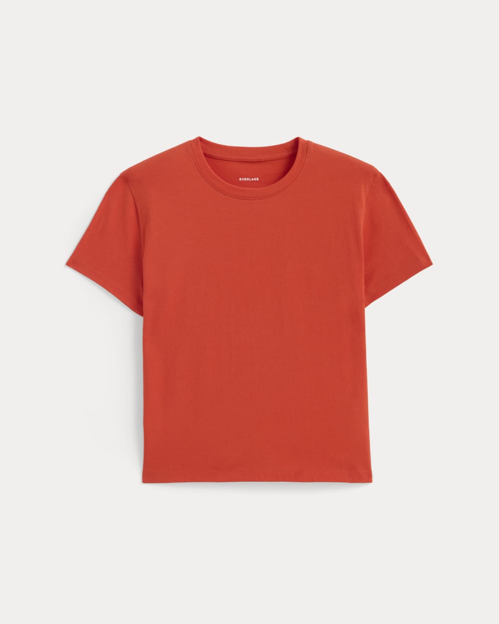 The Box-Cut Tee in Essential Cotton | Poppy Red | No Pocket