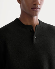 Henley in Wool Cashmere |  Black