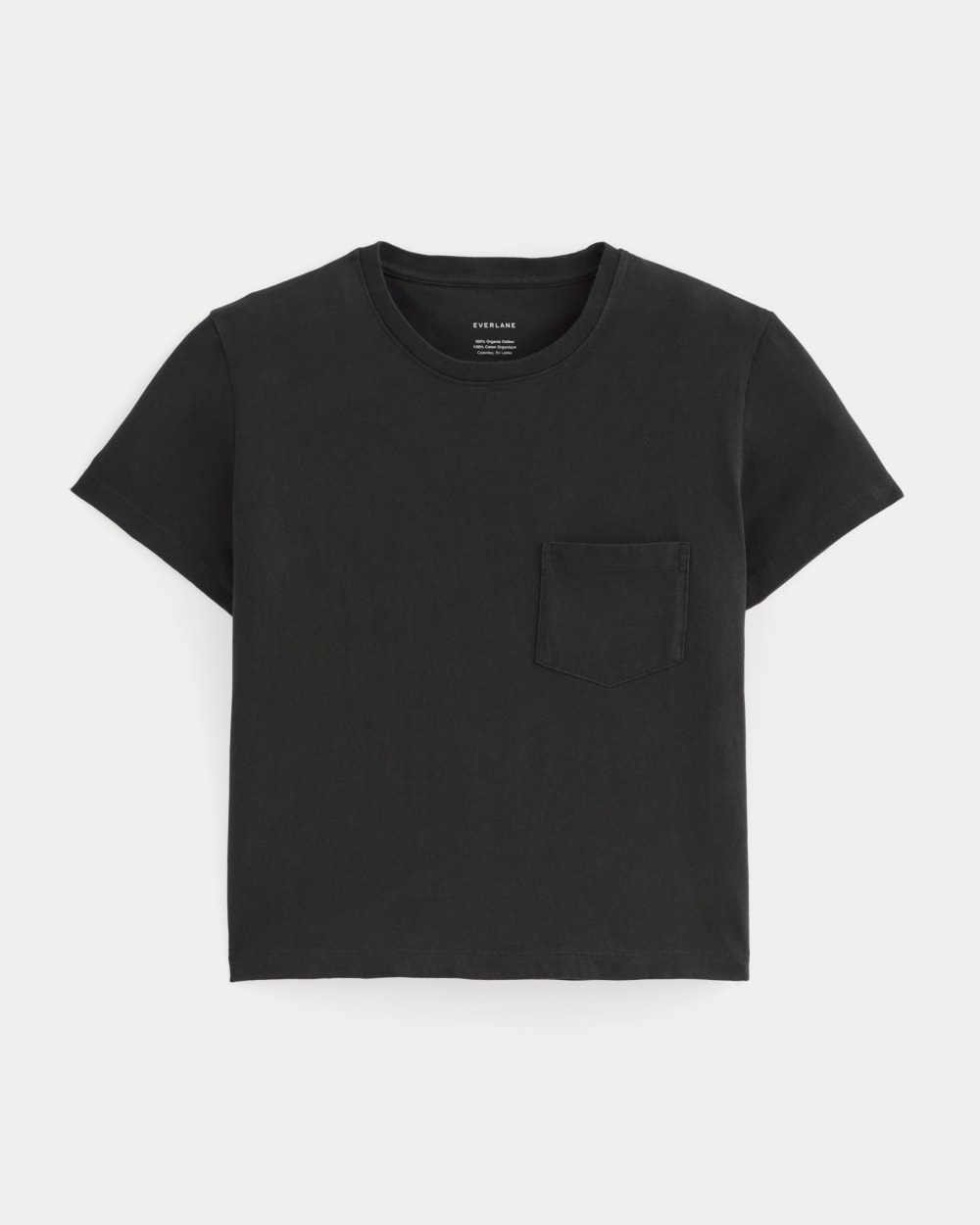 The Box-Cut Tee in Essential Cotton | Black | Pocket