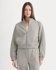 Luxe Fleece Track Jacket | Vintage Heather Grey