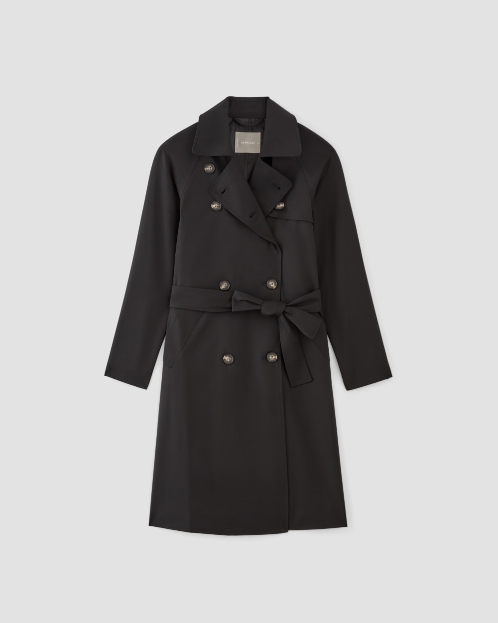 The Italian Wool Modern Trench | Black