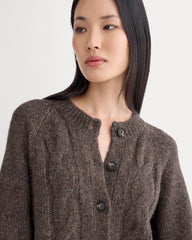 Cloud Cable Cardigan | Heathered Burgundy