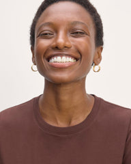 The Box-Cut Tee in Essential Cotton | Dark Mahogany | No Pocket