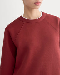 Luxe Fleece Raglan Crewneck | Merlot