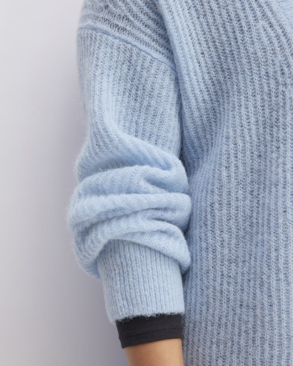 The Alpaca Oversized Cardigan | Chambray Blue