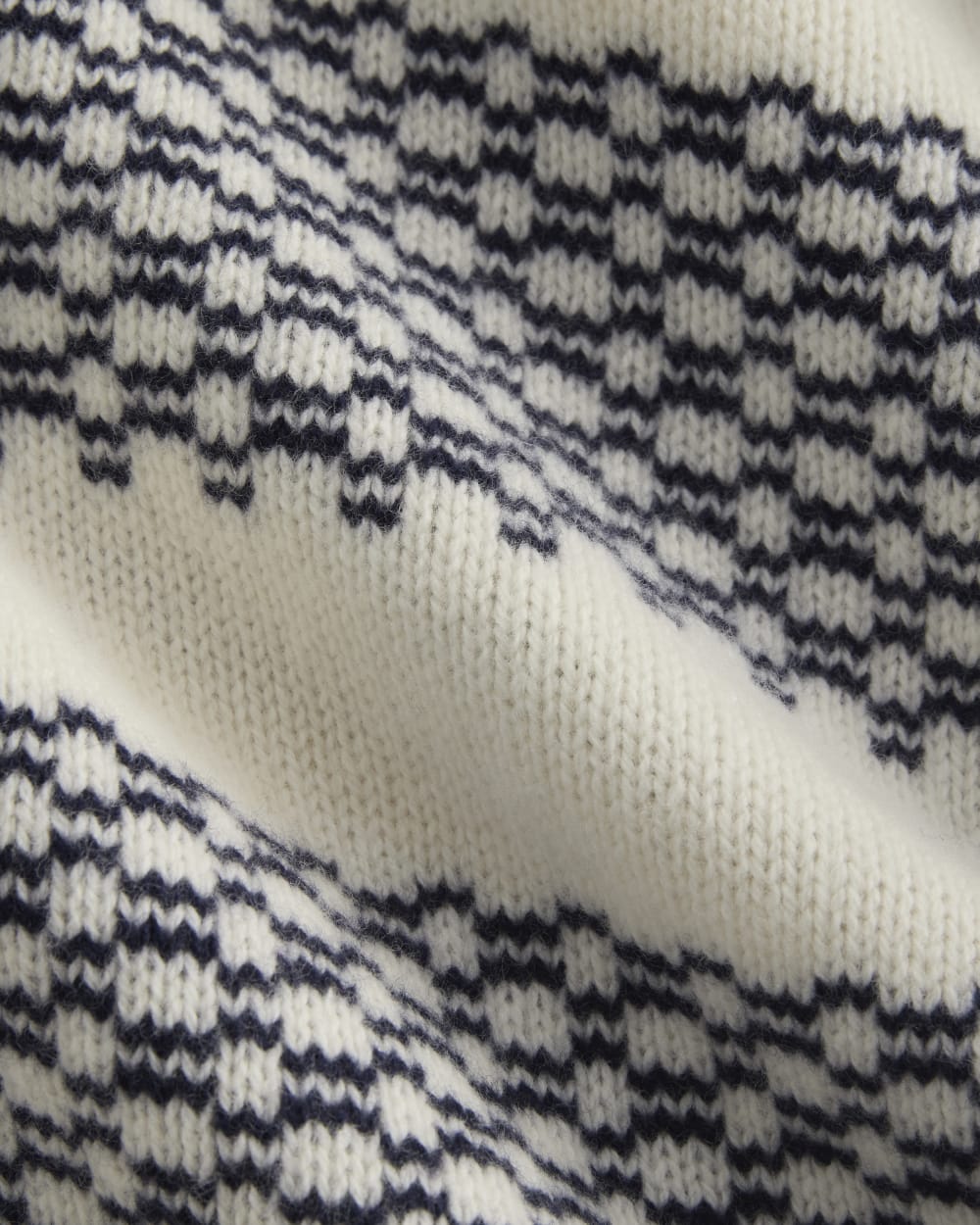 Nordic Cropped Boxy Crew in Luxe Merino | Bone/True Navy