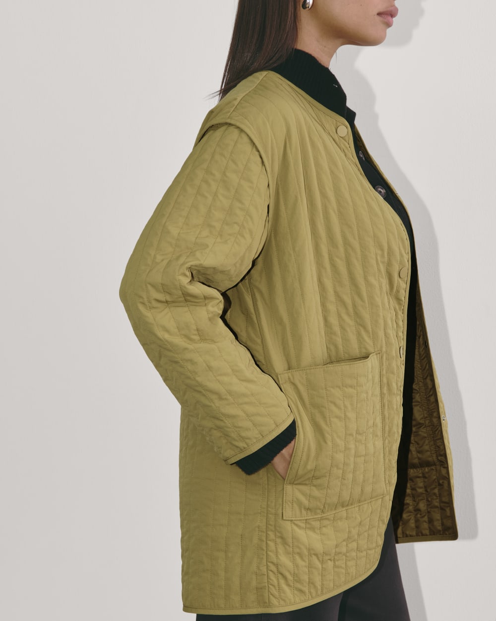 The Midi Quilted Liner | Fennel Seed