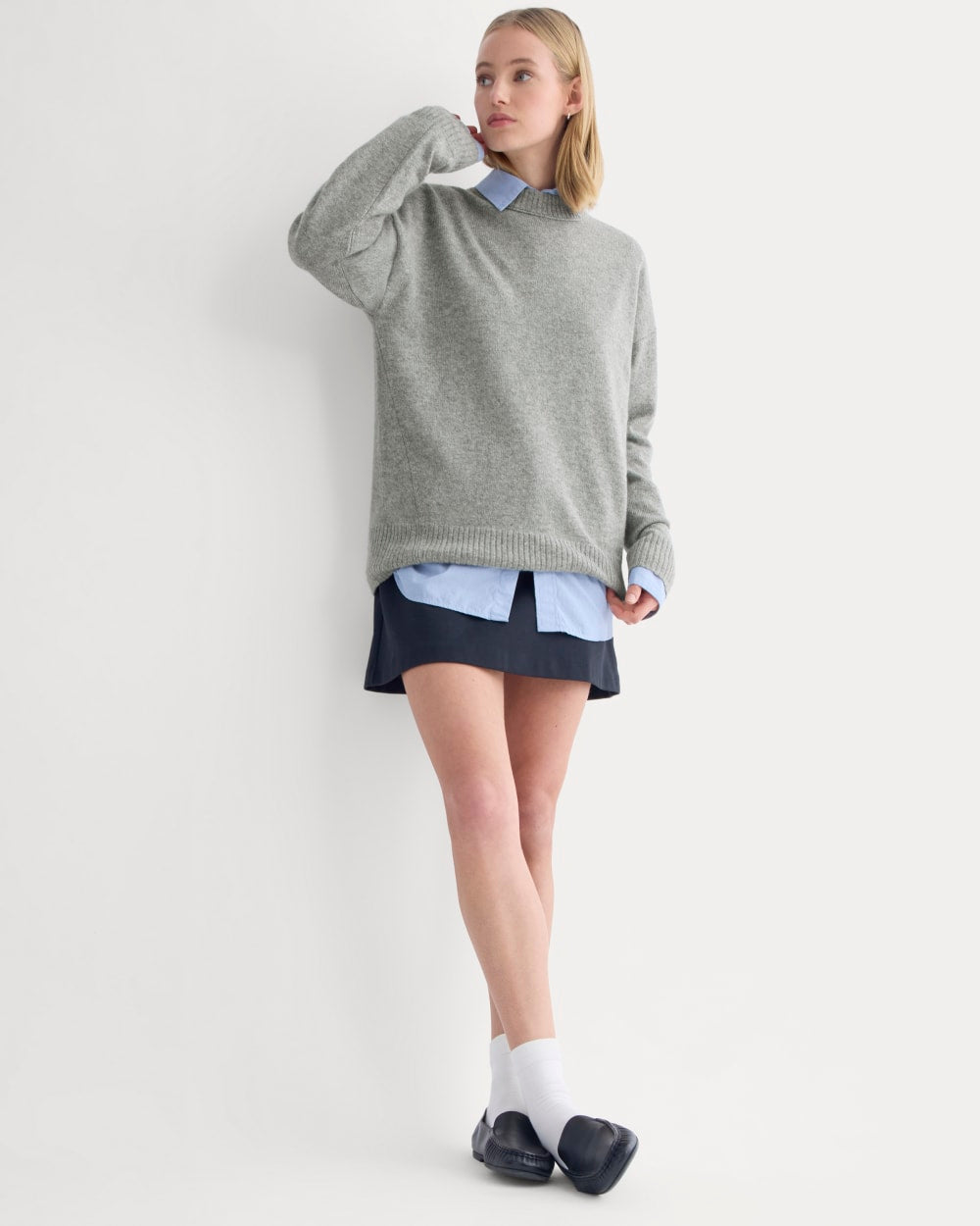 Cashmere Boyfriend Sweater | Husky Gray
