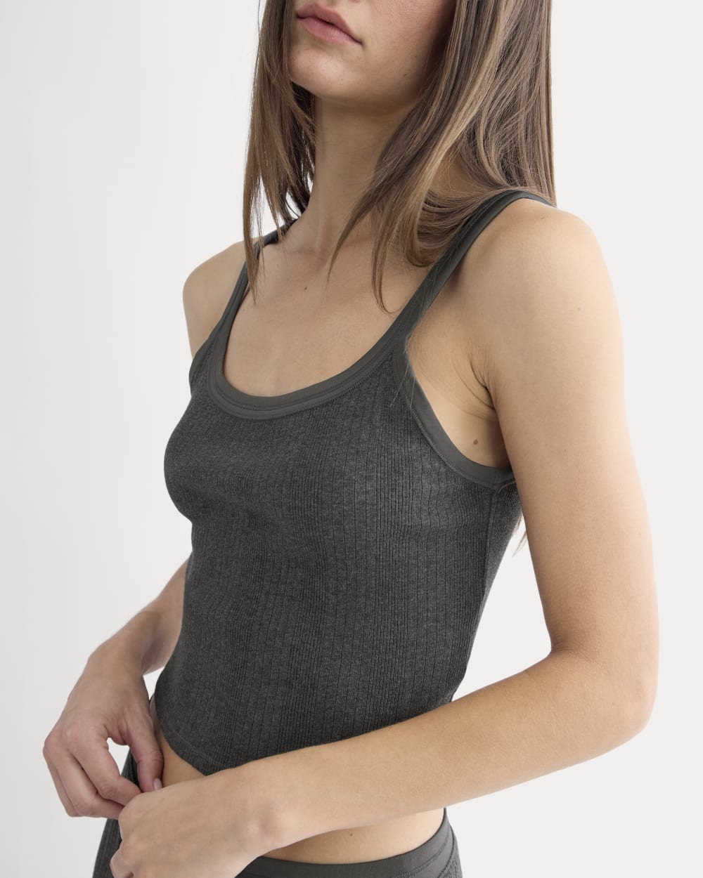 Lounge Rib Tank | Heathered Soot