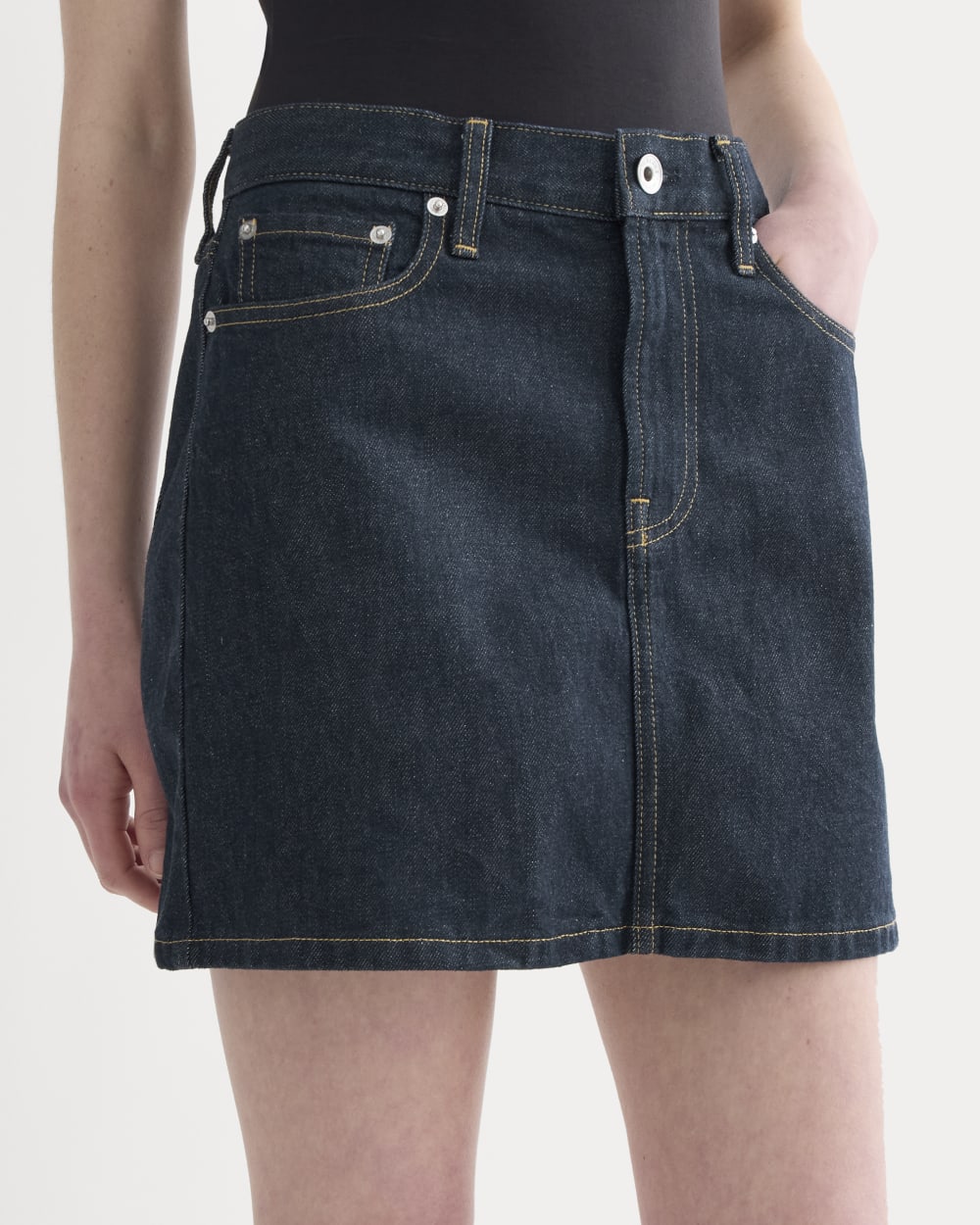 The Denim Mini Skirt | Dark Indigo