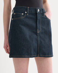 The Denim Mini Skirt | Dark Indigo