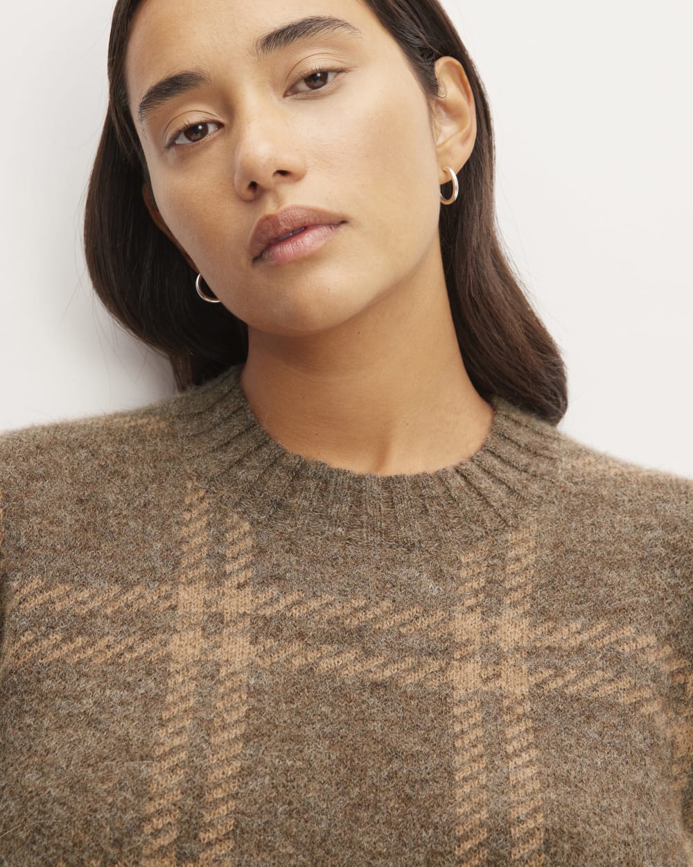 The Alpaca Cropped Crewneck Sweater | Cocoa / Tiger's Eye