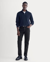 Cashmere Quarter Zip Sweater |  Navy