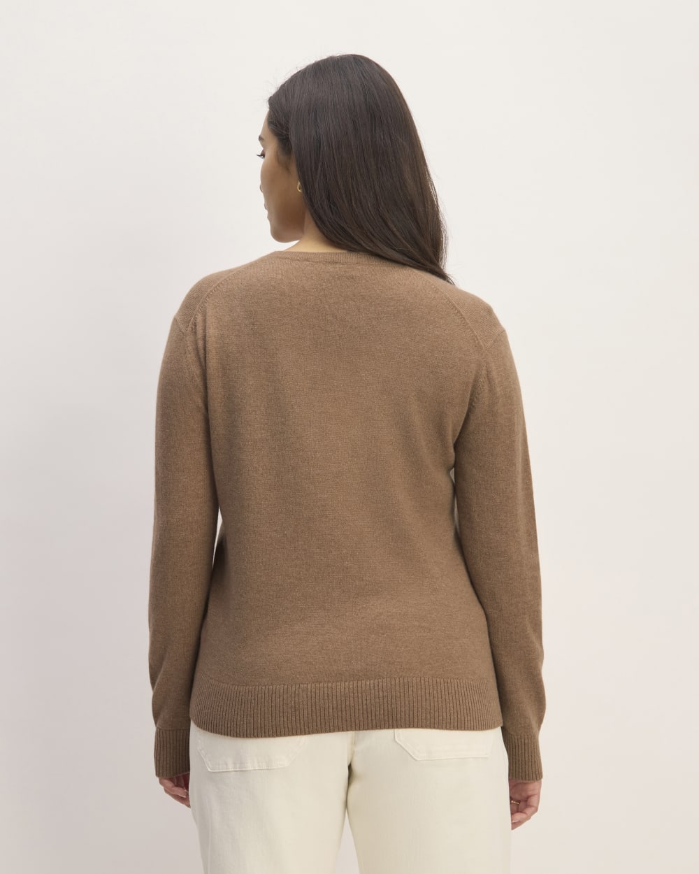 The Classic Crew in Cashmere | Heathered Brown