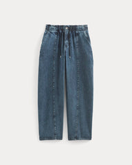 The Drawstring Baggy Jean | Mid Indigo