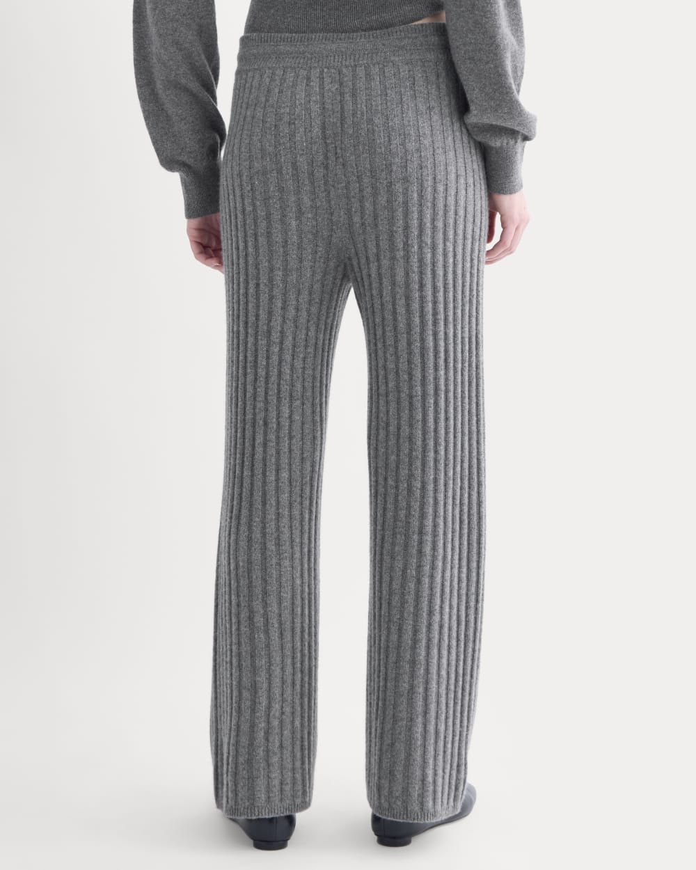 Straight-Leg Pant in Wool Cashmere | Heather Charcoal
