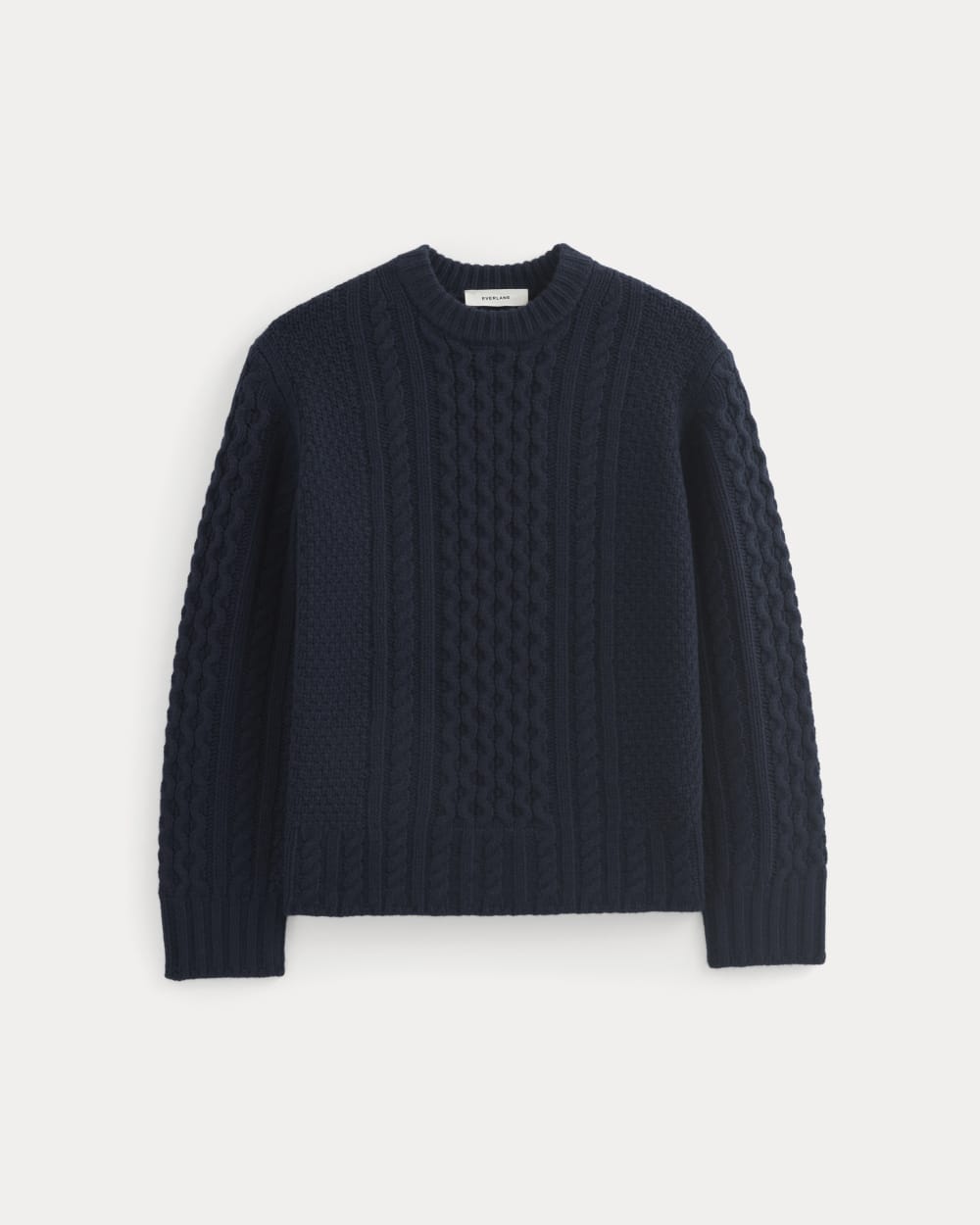Cable Sweater in Luxe Merino | Navy