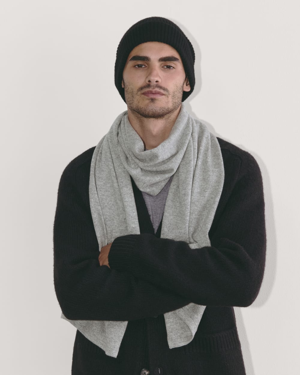 The Cashmere Scarf | Light Heather Grey