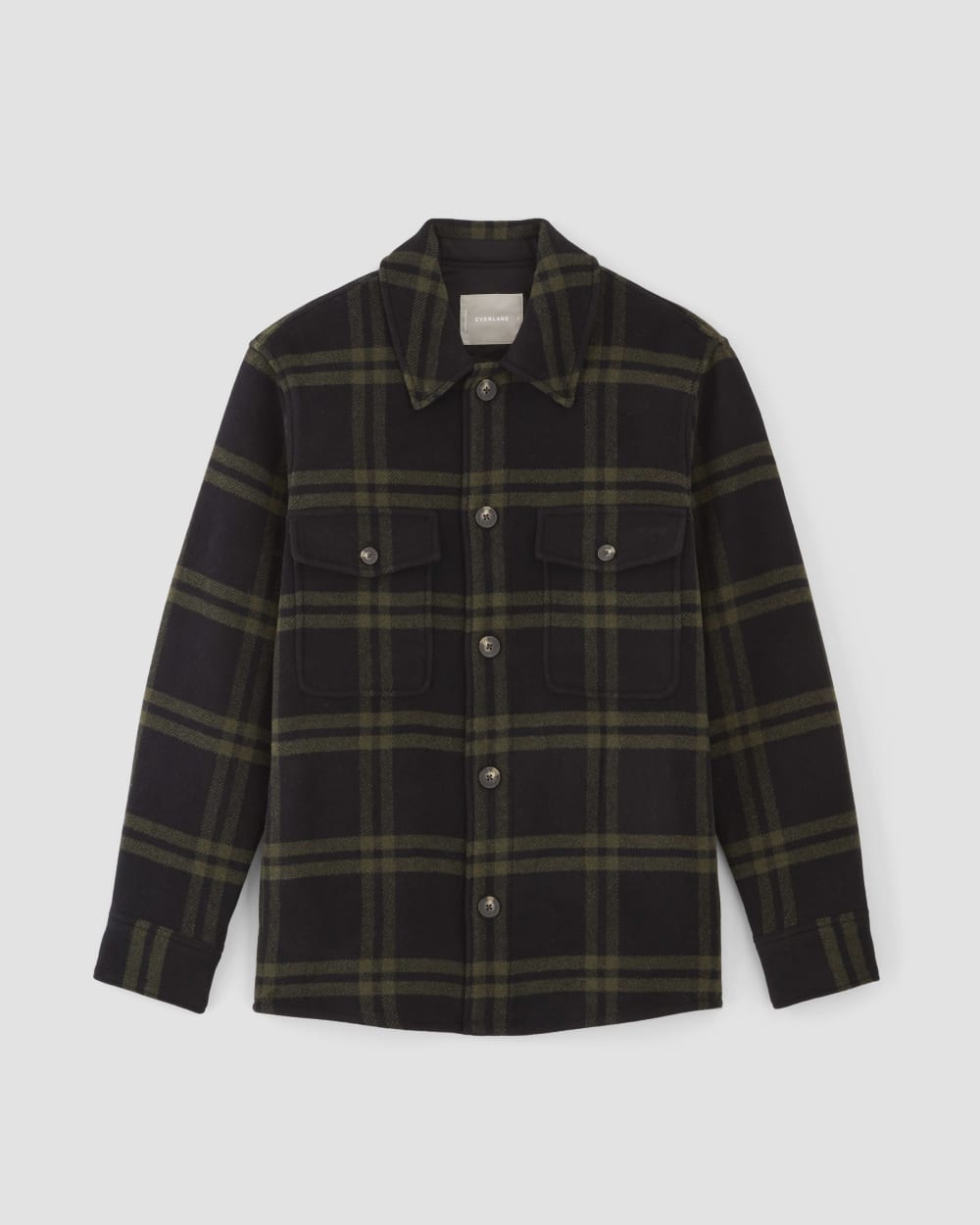 The ReWool® Oversized Shirt Jacket | Black / Olive