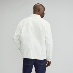 The Organic Cotton Herringbone Utility Jacket | Bone