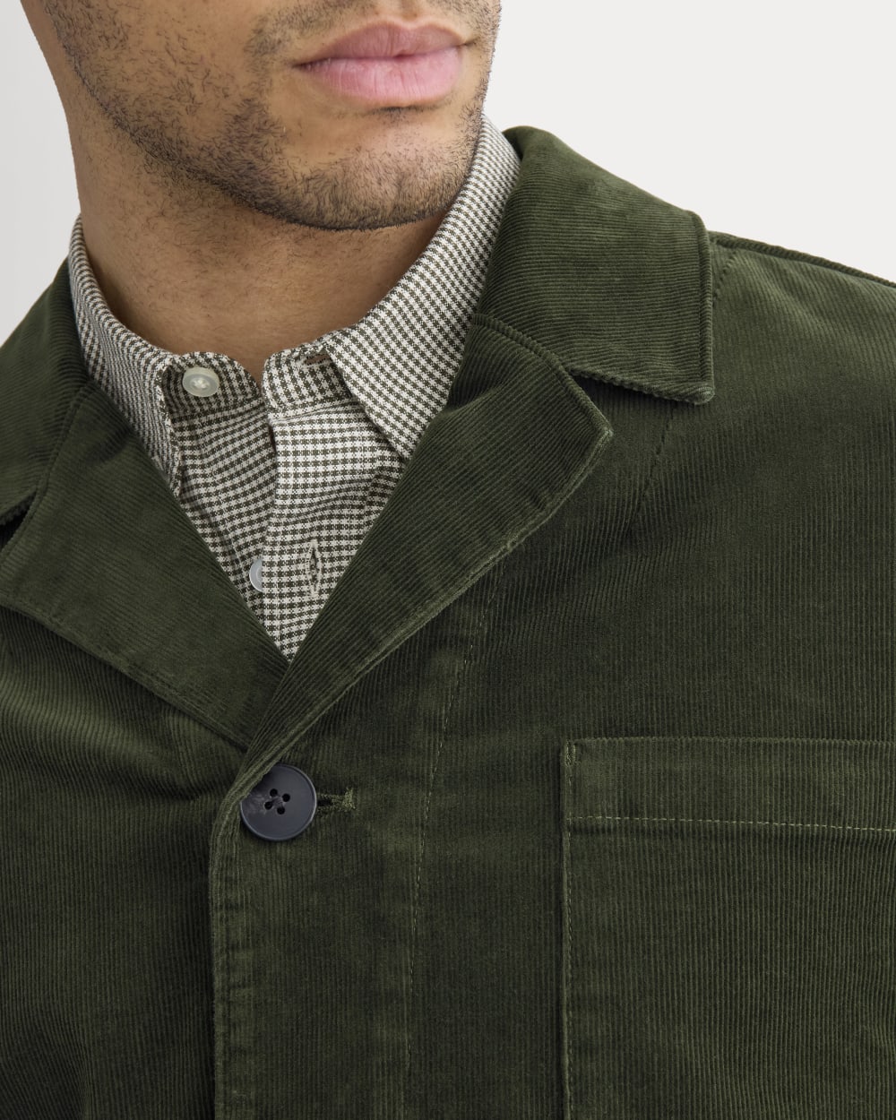 Fine Wale Corduroy Chore Blazer | Dark Forest