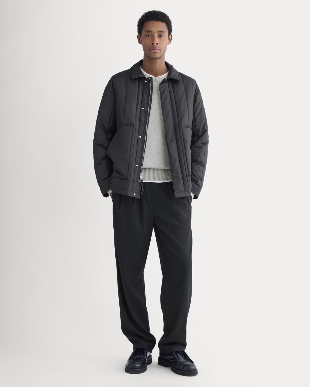 ReNew Vertical-Quilted Jacket | Black