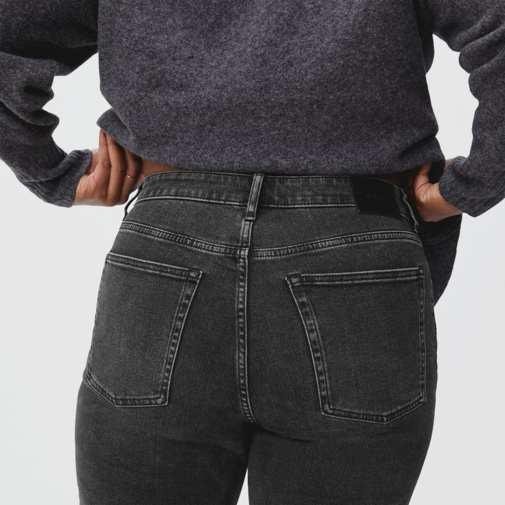 The Curvy Cheeky® Straight Jean | Washed Black | 28.5" Inseam