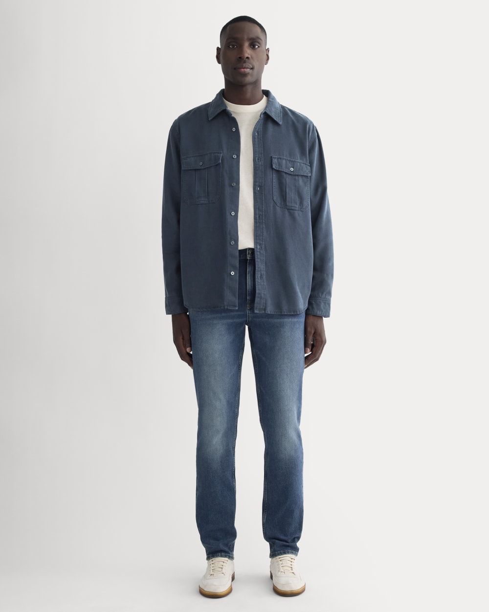 The Relaxed 4-Way Stretch Organic Jean | Uniform | Dark Indigo Fade