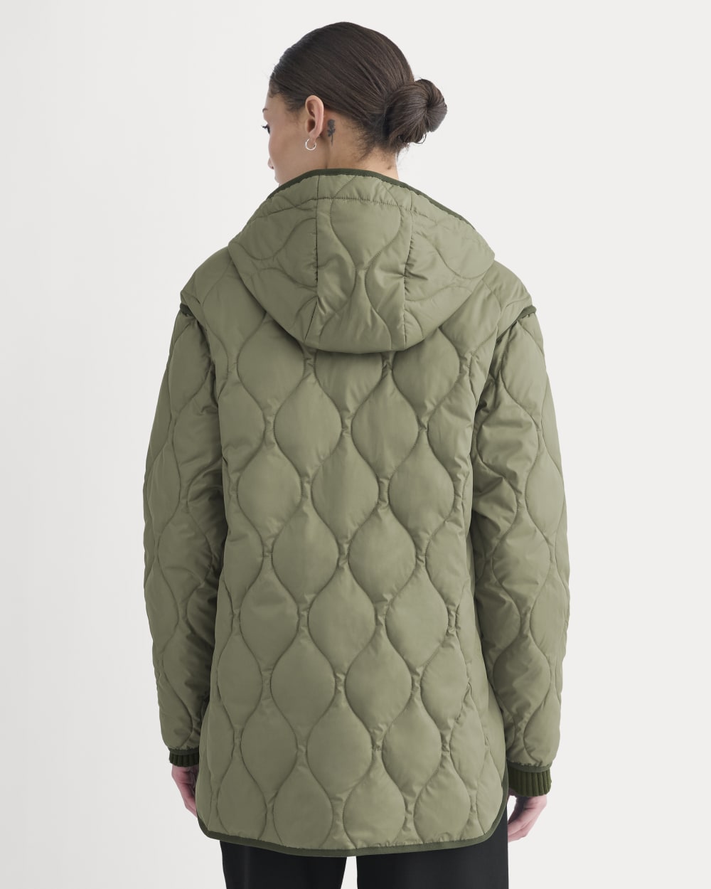 ReNew Quilted Hooded Liner | Lichen Green