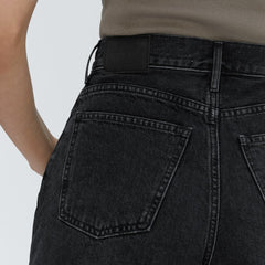 The A-Line Denim Short | Storm Black