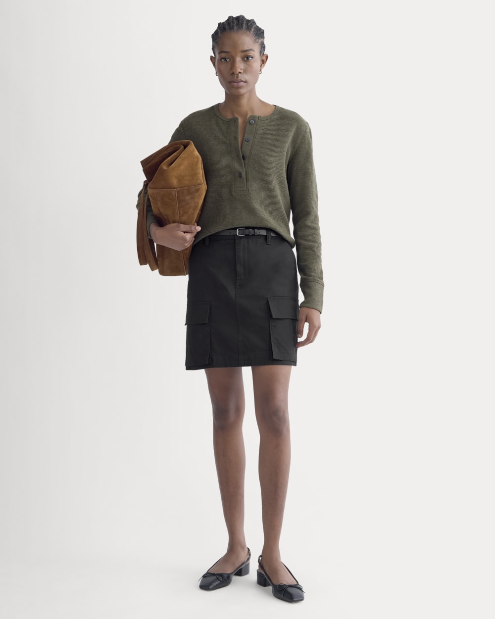 Boxy Henley in Cozy Waffle | Heather Beech