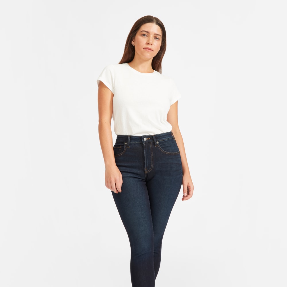 The Curvy Authentic Stretch High-Rise Skinny Jean | Dark Blue Wash | 28.5" Inseam