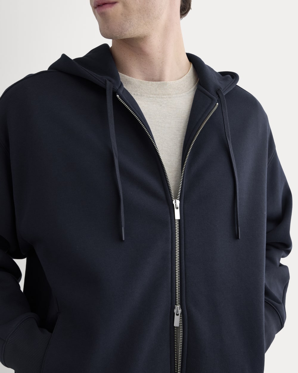 Luxe Fleece Full-Zip Hoodie | Deep Navy