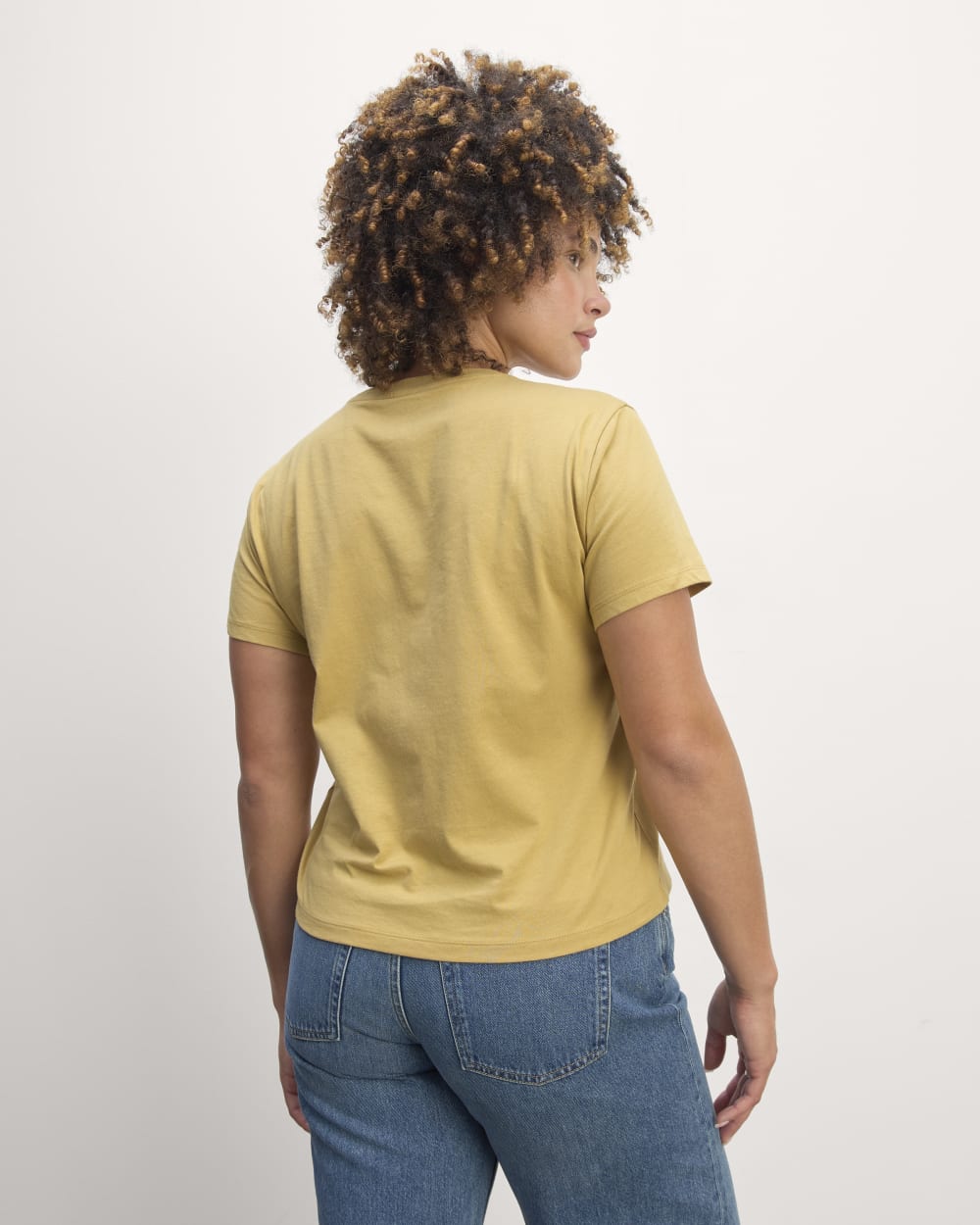 The Box-Cut Tee in Essential Cotton | Golden Oak | No Pocket