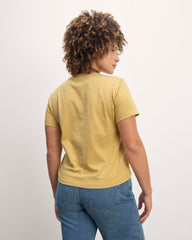 The Box-Cut Tee in Essential Cotton | Golden Oak | No Pocket