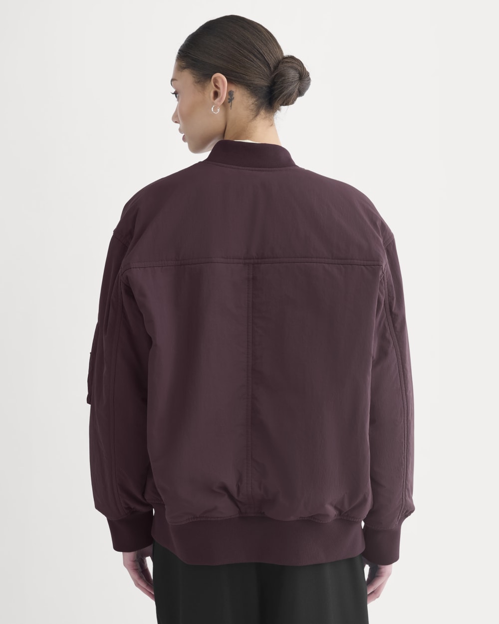 Renew Oversized Puffer Bomber | Deep Plum