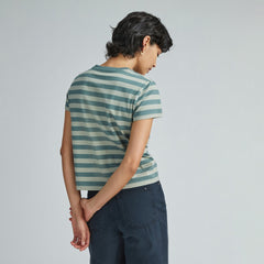The Box-Cut Tee in Essential Cotton | Green Balsam / Seagrass | No Pocket