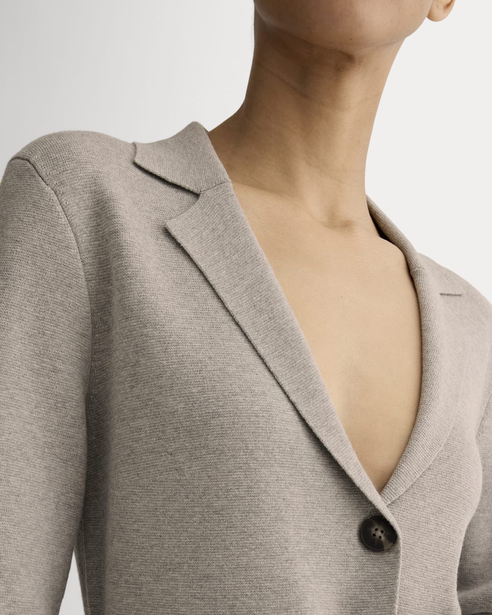 The Knit Blazer | Light Heathered Grey