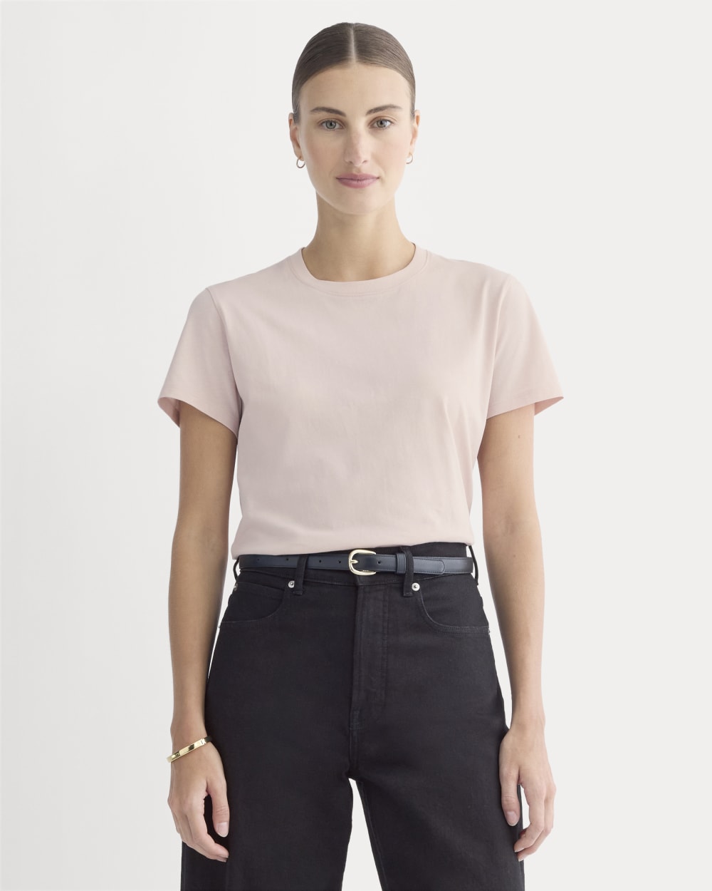 The Box-Cut Tee in Essential Cotton | Soft Rose | No Pocket