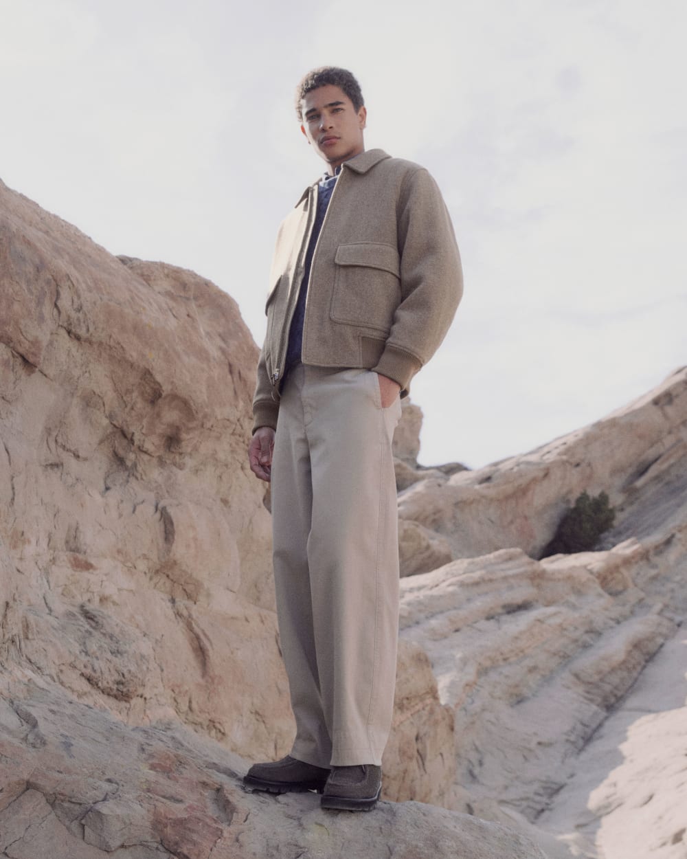 ReWool Flight Jacket | Heather Taupe