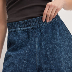 The Denim Utility Short | Dark Painterly Strokes