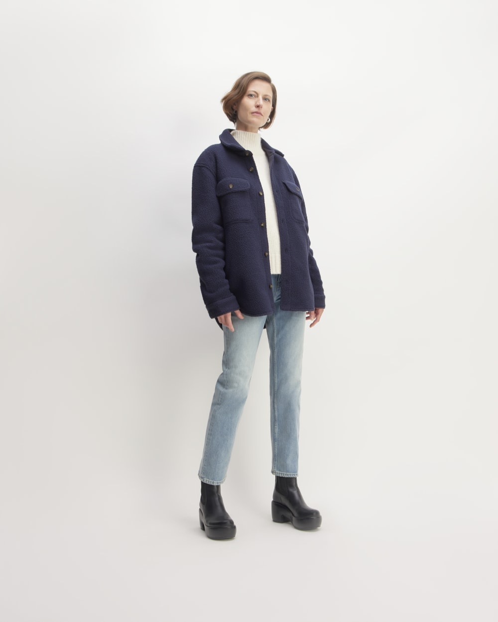 The ReNew Fleece Everyone Overshirt | Navy