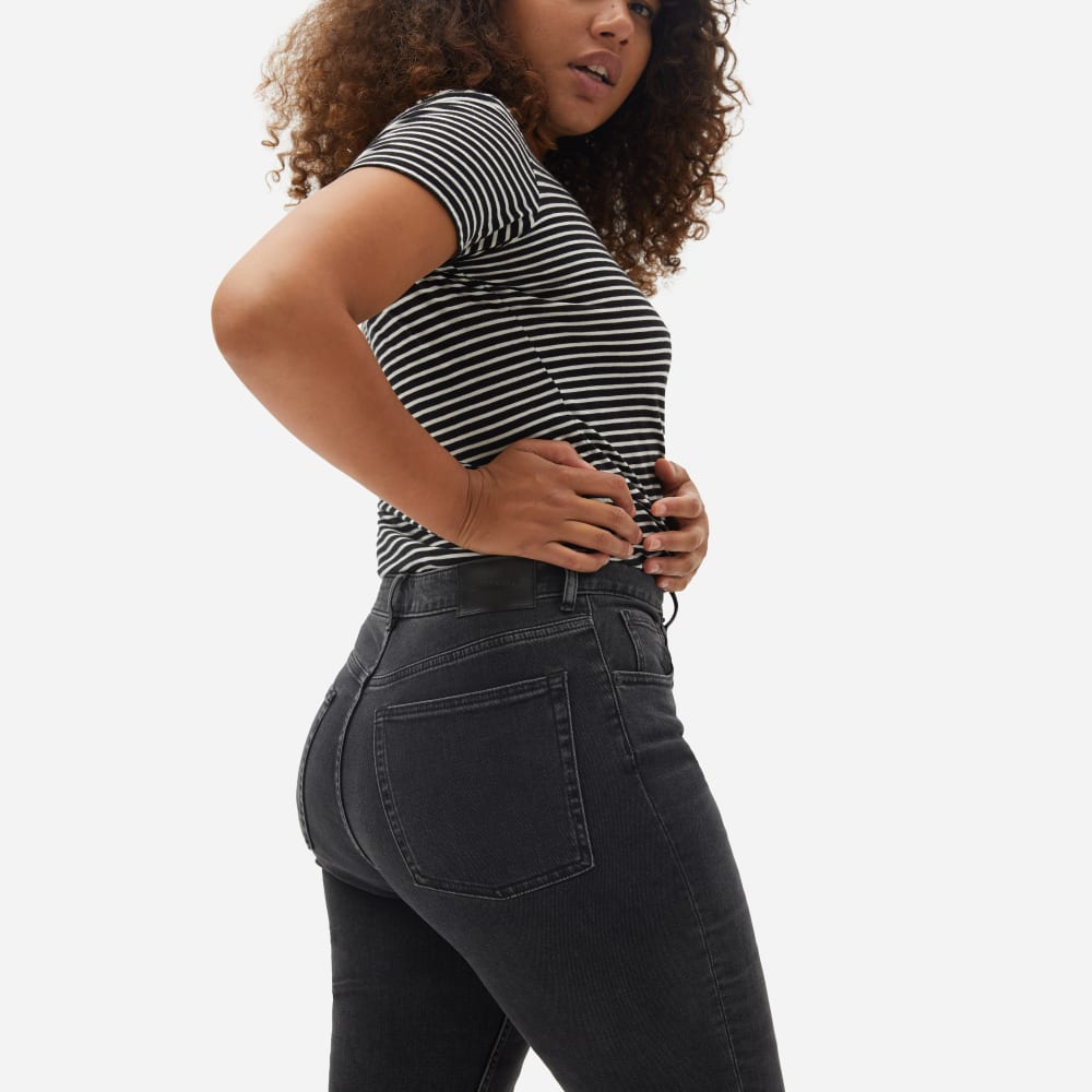 The Curvy Cheeky® Straight Jean | Washed Black | 26.5" Inseam